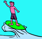 Dibujo Surfista pintado por lidia