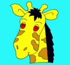 Dibujo Cara de jirafa pintado por sandra