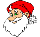 Dibujo Cara Papa Noel pintado por RAUL