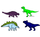 Dibujo Dinosaurios de tierra pintado por javier