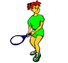 Dibujo Chica tenista pintado por roger