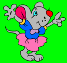 Dibujo Rata con vestido pintado por danimorgan