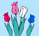 Dibujo Tulipanes pintado por deylta