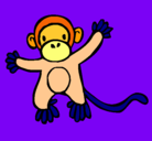 Dibujo Mono pintado por poiuytreewq