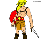 Dibujo Gladiador pintado por tomy