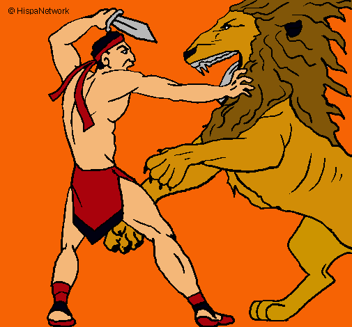 Gladiador contra león