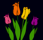 Dibujo Tulipanes pintado por al3ida