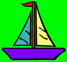 Dibujo Barco velero pintado por vero
