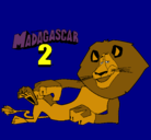 Dibujo Madagascar 2 Alex pintado por chikili