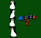 Dibujo Madagascar 2 Pingüinos pintado por anahi