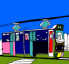 Dibujo Tranvía con pasajeros pintado por DIEGO