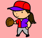 Dibujo Jugadora de béisbol pintado por andreaisabel