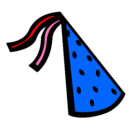 Dibujo Sombrero de cumpleaños pintado por pablo