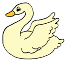 Dibujo Cisne pintado por pablo