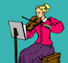 Dibujo Dama violinista pintado por Gabriela