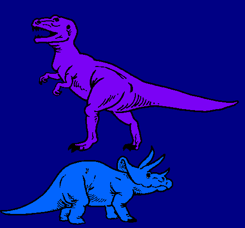 Triceratops y tiranosaurios rex