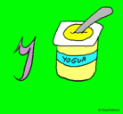 Dibujo Yogur pintado por redi