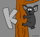 Dibujo Koala pintado por le