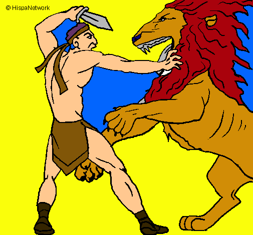 Gladiador contra león