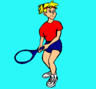 Dibujo Chica tenista pintado por mateo