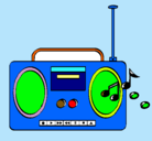 Dibujo Radio cassette 2 pintado por arnau
