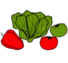 Dibujo Verduras pintado por frutarica
