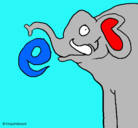 Dibujo Elefante pintado por uli