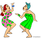 Dibujo Mujeres bailando pintado por katy