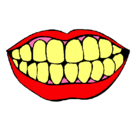 Dibujo Boca y dientes pintado por jorge