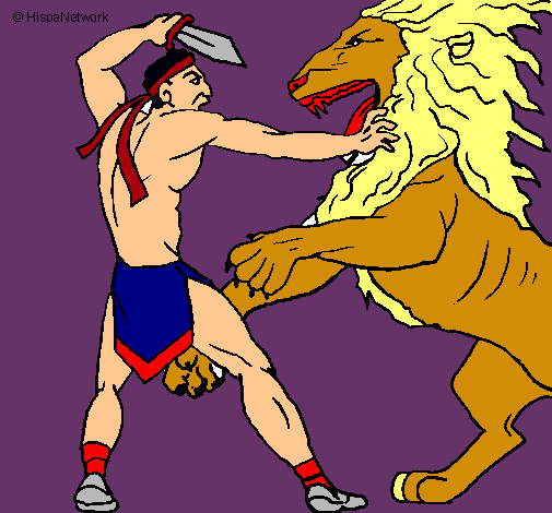 Gladiador contra león