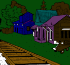 Dibujo Estación de tren pintado por daniaarias