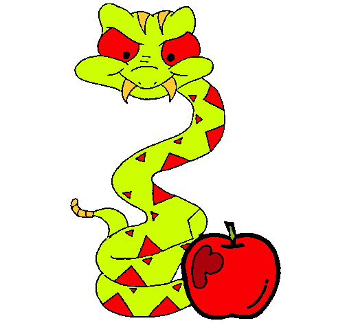 Serpiente y manzana