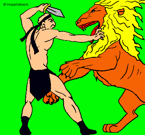 Gladiador contra león