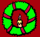 Dibujo Corona de navidad II pintado por salvador