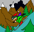 Dibujo Esquiador pintado por victor