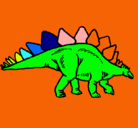 Dibujo Stegosaurus pintado por alexander