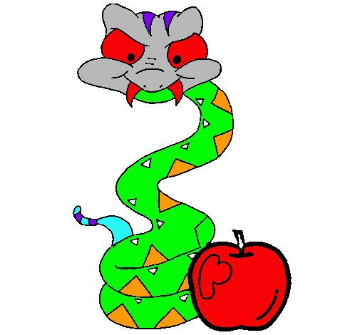 Serpiente y manzana