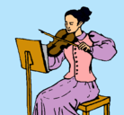 Dibujo Dama violinista pintado por lauracamilaramirezmola