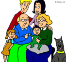 Dibujo Familia pintado por carol