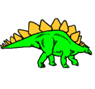 Dibujo Stegosaurus pintado por hugo
