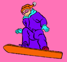 Dibujo Snowboard pintado por ariadnabm