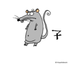 Dibujo Rata pintado por alejandro