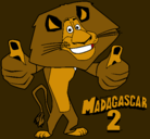 Dibujo Madagascar 2 Alex pintado por tamara