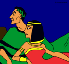 Dibujo César y Cleopatra pintado por MaiteLoKITA