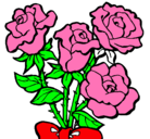 Dibujo Ramo de rosas pintado por piolin