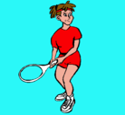 Dibujo Chica tenista pintado por daphne
