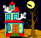 Dibujo Casa fantansma pintado por eric
