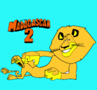 Dibujo Madagascar 2 Alex pintado por natanael