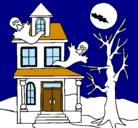 Dibujo Casa fantansma pintado por sanvalentin