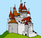 Dibujo Castillo medieval pintado por le